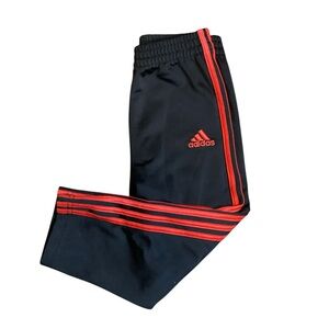 Adidas Kids Joggers in Black with Red Accents